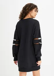 Robe en molleton à empiècements en mesh, bonprix