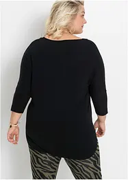 T-shirt manches 3/4 en viscose et élasthanne, bonprix