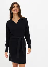 Robe en maille à col polo, bonprix