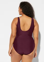 Maillot 1 pièce sculptant, maintien léger, avec plis décoratifs, bonprix
