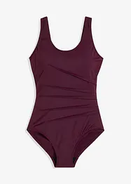 Maillot 1 pièce sculptant, maintien léger, avec plis décoratifs, bonprix