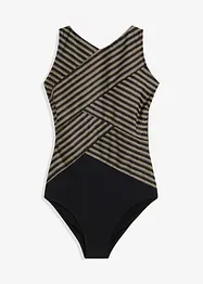 Maillot 1 pièce sculptant, maintien modéré, style portefeuille, bonprix