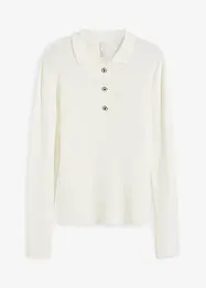 Polo en maille avec boutons décoratifs, bonprix