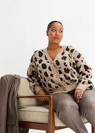Veste en maille à motif, bonprix