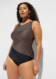 Maillot 1 pièce sculptant, maintien modéré, style portefeuille, bonprix