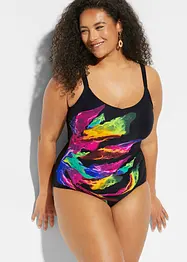 Maillot 1 pièce sculptant, maintien léger, col V, bonprix