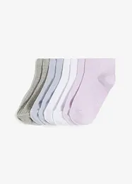 Lot de 8 paires de chaussettes courtes côtelées, bonprix