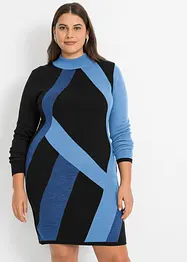 Robe en maille jacquard à rayures modernes, bonprix