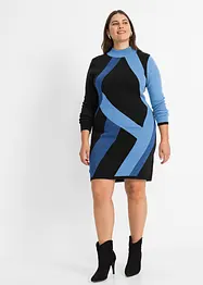 Robe en maille jacquard à rayures modernes, bonprix