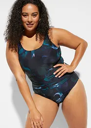 Maillot 1 pièce sculptant, maintien léger, avec fronces, bonprix