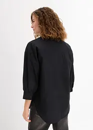 Chemisier oversize en coton, manches 3/4, bonprix