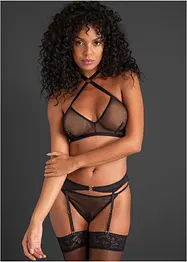 Soutien-gorge brassière + string + porte-jarretelles (ens. 3 pces), VENUS