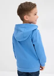 Sweat zippé à capuche en matière douce, bonprix