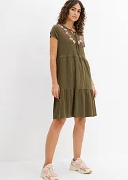 Robe-tunique en coton, manches courtes, bonprix