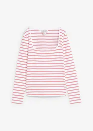 T-shirt manches longues encolure carrée, bonprix