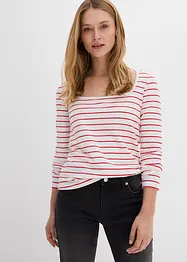 T-shirt manches longues encolure carrée, bonprix