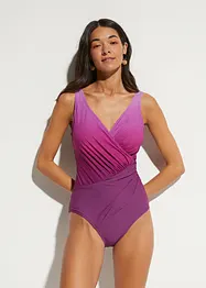 Maillot 1 pièce sculptant effet croisé, maintien modéré, bonprix