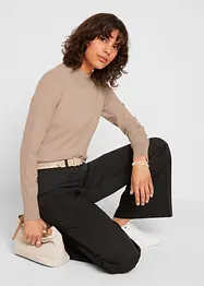 Pull basique en maille fine à col montant, bonprix