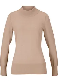 Pull basique en maille fine à col montant, bonprix