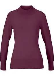 Pull basique en maille fine à col montant, bonprix