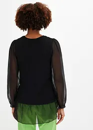 Pull à manches en crêpe, bonprix
