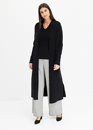 Gilet long en maille de viscose mélangée, bonprix