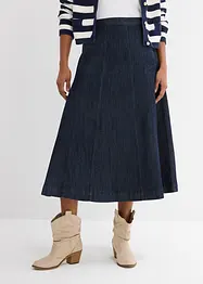 Jupe midi en jean, bonprix