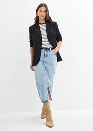 Jupe midi en jean, bonprix