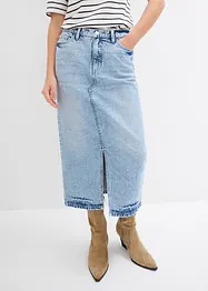 Jupe midi en jean, bonprix