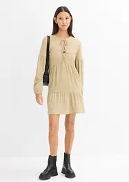 Robe en jersey crêpe texturé, bonprix