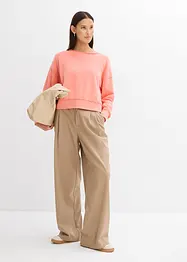 Sweat-shirt oversize en coton mélangé doux, bonprix