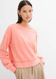 Sweat-shirt oversize en coton mélangé doux, bonprix