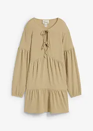 Robe en jersey crêpe texturé, bonprix