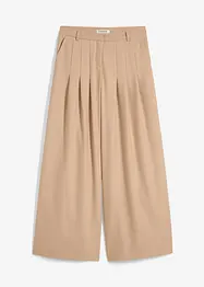 Pantalon à pinces taille haute en viscose mélangée, bonprix