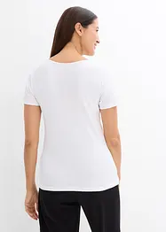 T-shirt col Henley, 100% coton, bonprix