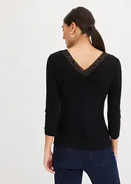 T-shirt manches longues à dentelle, bonprix