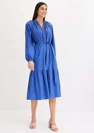 Robe midi à empiècements en crochet, bonprix