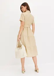 Robe-chemise en matière élastique, bonprix