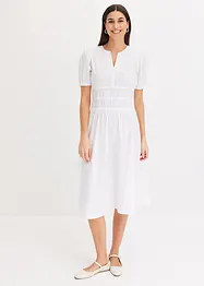 Robe longue à taille froncée et élastiquée, bonprix