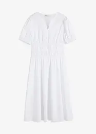 Robe longue à taille froncée et élastiquée, bonprix