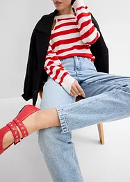 Jean mom taille haute, raccourci, bonprix
