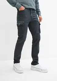 Pantalon cargo extensible, aspect délavé, Straight, bonprix