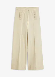 Pantalon twill à boutons décoratifs, bonprix