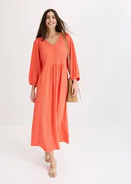 Robe midi en jersey texturé, bonprix