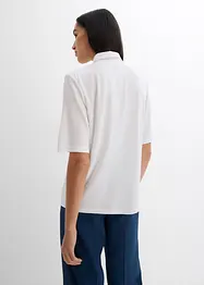 Polo en viscose mélangée à épaulettes, bonprix
