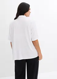 Polo en viscose mélangée à épaulettes, bonprix
