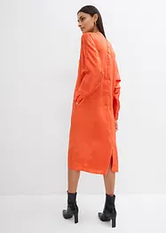 Robe midi à manches chauve-souris en satin fluide, bonprix