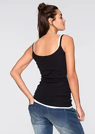 Lot de 2 tops à fines bretelles 100% coton, bonprix
