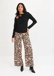 Pantalon fluide en satin brillant, bonprix