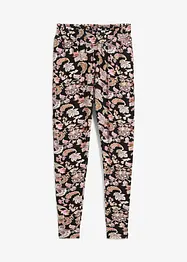 Pantalon taille haute en jersey de viscose à ceinture smockée, bonprix